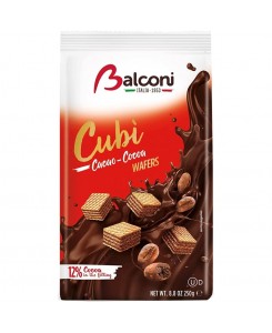 Balconi Wafer Cubi 250gr Cacao